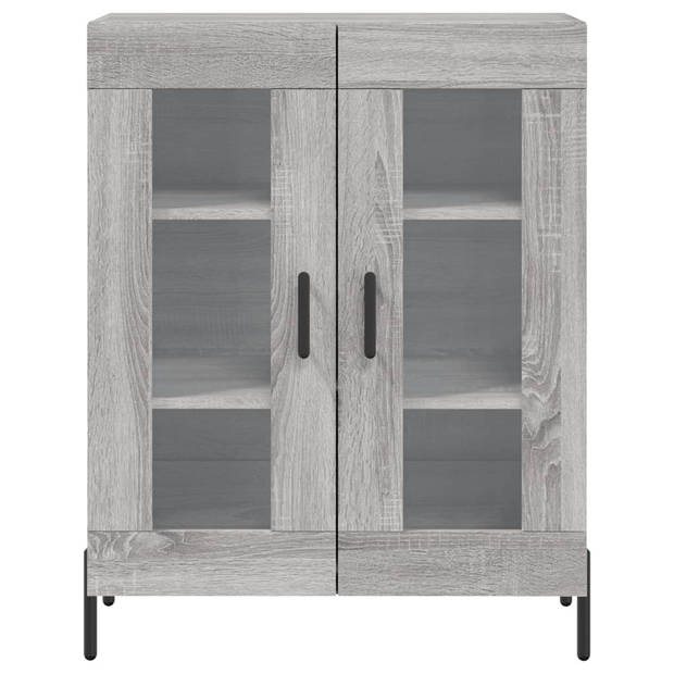 The Living Store Dressoir Classic s - Kast - 69.5 x 34 x 90 cm - Grijs Sonoma Eiken