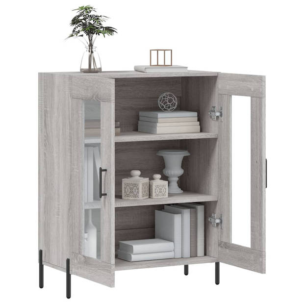 The Living Store Dressoir Classic s - Kast - 69.5 x 34 x 90 cm - Grijs Sonoma Eiken