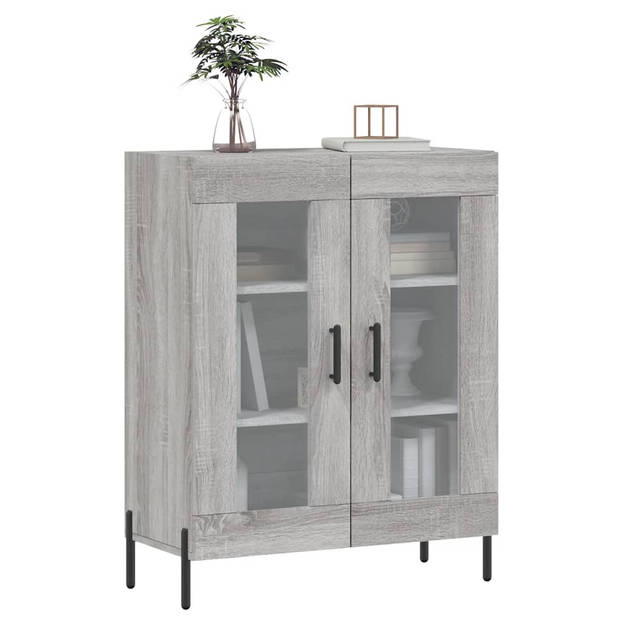 The Living Store Dressoir Classic s - Kast - 69.5 x 34 x 90 cm - Grijs Sonoma Eiken