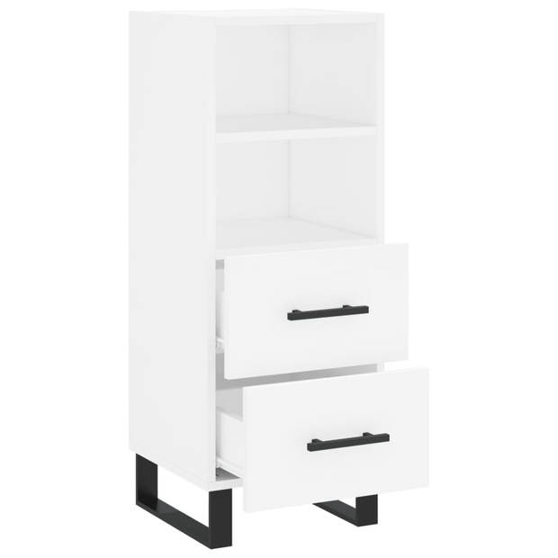 The Living Store Dressoir - Modern - Diversen - 34.5 x 34 x 90 cm - Wit