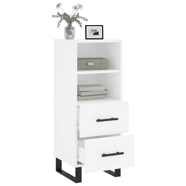 The Living Store Dressoir - Modern - Diversen - 34.5 x 34 x 90 cm - Wit