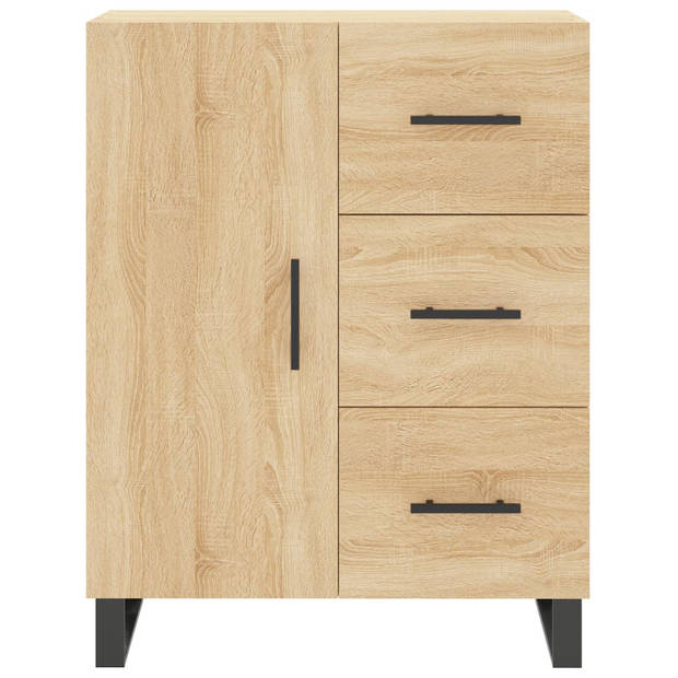 vidaXL Dressoir 69,5x34x90 cm bewerkt hout sonoma eikenkleurig