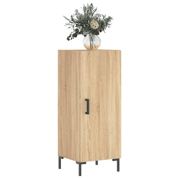 The Living Store Dressoir - Sonoma Eiken - 34.5 x 34 x 90 cm - Metalen Poten