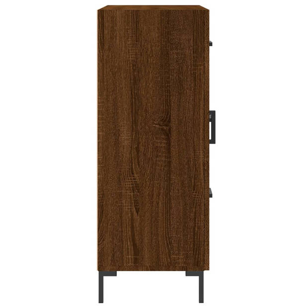 The Living Store Dressoir Vintage - Bruineiken - 69.5 x 34 x 90 cm - Stevig bewerkt hout