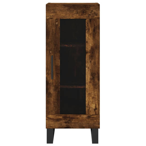 The Living Store Dressoir - Gerookt Eiken - 34.5 x 34 x 90 cm - Duurzaam Materiaal