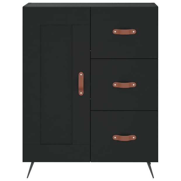 The Living Store Dressoir - Kast - 69.5 x 34 x 90 cm - Zwart