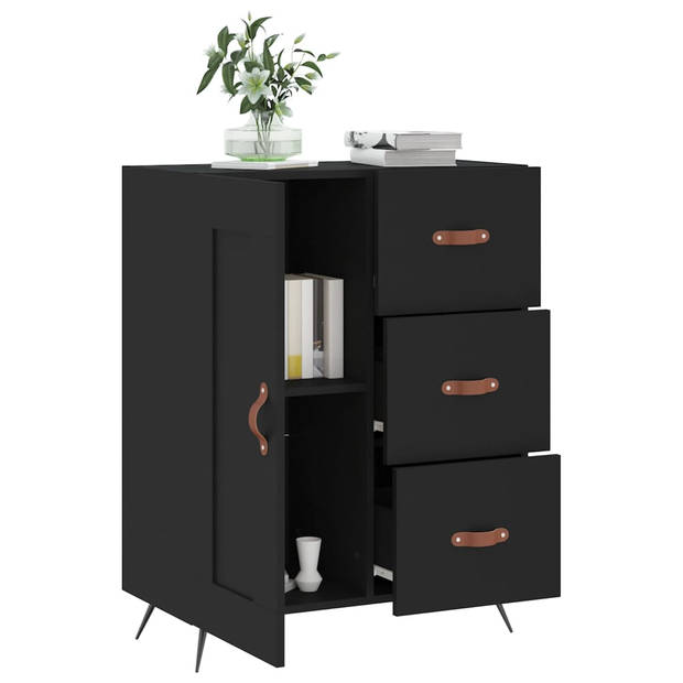 The Living Store Dressoir - Kast - 69.5 x 34 x 90 cm - Zwart