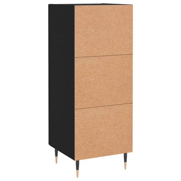 The Living Store Dressoir - Trendy - Opbergkast - 34.5 x 34 x 90 cm - Zwart