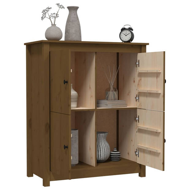 The Living Store Dressoir - Landelijk - Meubel - 83x41.5x100 cm - Honingbruin