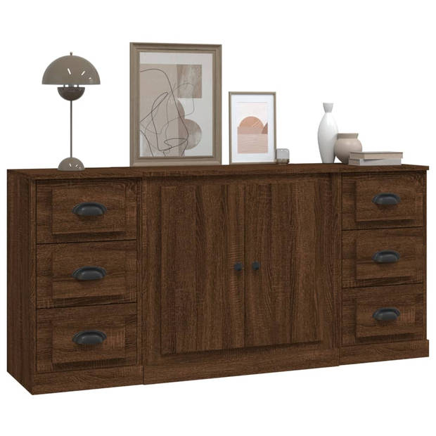 The Living Store Dressoir - Classic - Bruineiken - 142 x 35.5 x 67.5 cm