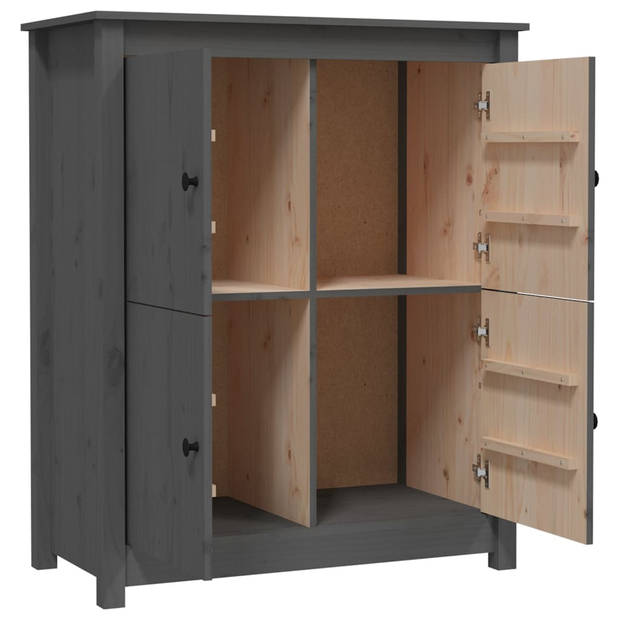 The Living Store Dressoir Landelijke Stijl - 83 x 41.5 x 100 cm - Grijs