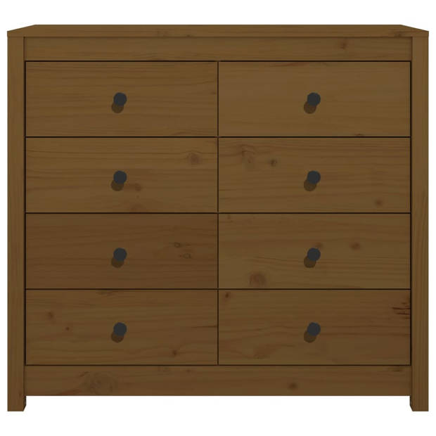 The Living Store Dressoir Grenenhout - 100x40x90 cm - Honingbruin