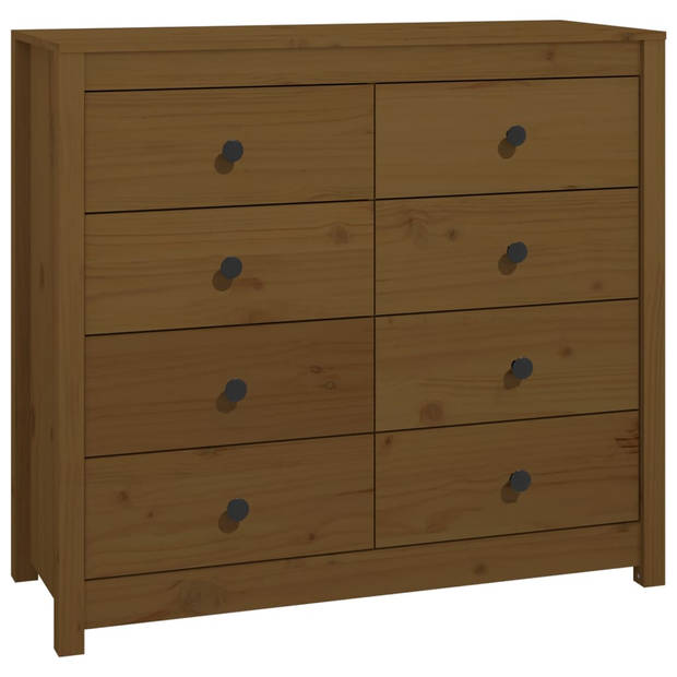 The Living Store Dressoir Grenenhout - 100x40x90 cm - Honingbruin