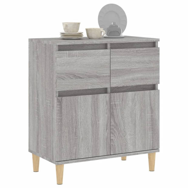 The Living Store Dressoir Zometown - 60 x 35 x 70 cm - Grijs Sonoma Eiken