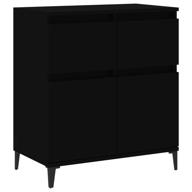 The Living Store Dressoir - Bijzetkast - 60 x 35 x 70 cm - Zwart