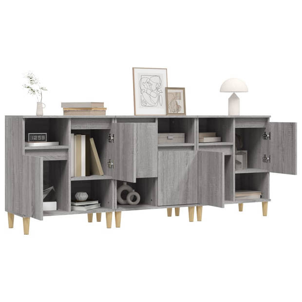 The Living Store Dressoir - Sonoma Eiken - 60x35x70 cm - Voldoende opbergruimte