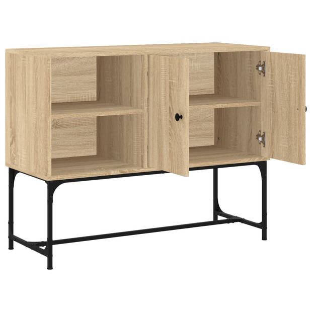 vidaXL Dressoir 100x40x79,5 cm bewerkt hout sonoma eikenkleurig