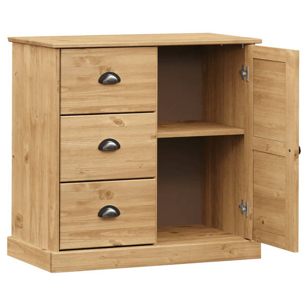 The Living Store VIGO Dressoir - 78 x 40 x 75 cm - Massief grenenhout - Ruime opbergruimte