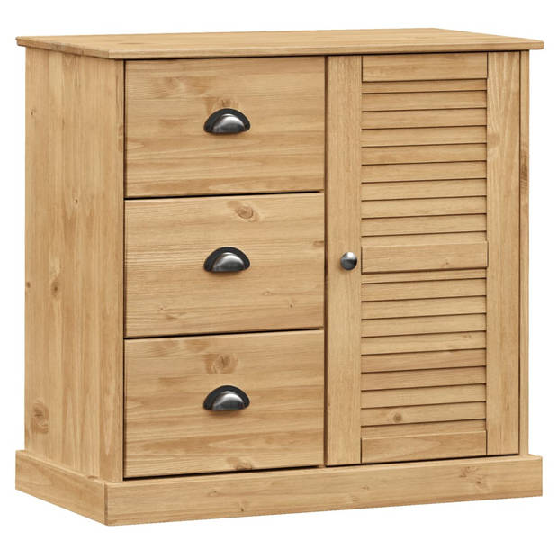 The Living Store VIGO Dressoir - 78 x 40 x 75 cm - Massief grenenhout - Ruime opbergruimte