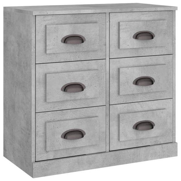 The Living Store Dressoir - Betongrijs - 70x35.5x67.5 cm - Bewerkt hout