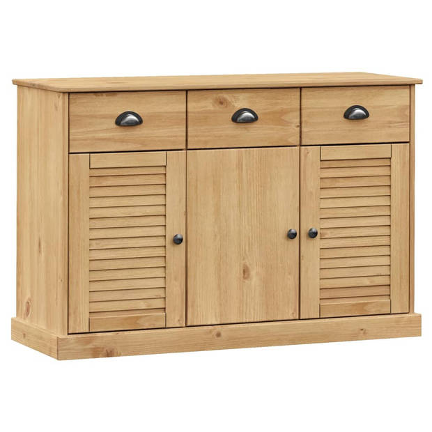 The Living Store VIGO Dressoir - 113 x 40 x 75 cm - Massief grenenhout - Honingbruine afwerking