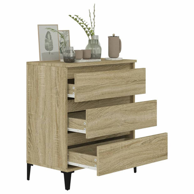 vidaXL Dressoir 60x35x70 cm bewerkt hout sonoma eikenkleurig