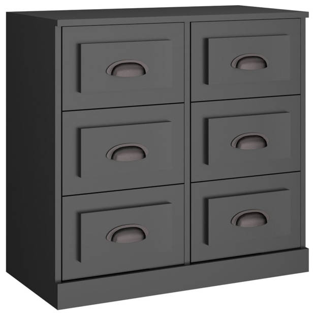 The Living Store Dressoir Klassiek Zwart - 70x35.5x67.5 cm - Duurzaam bewerkt hout