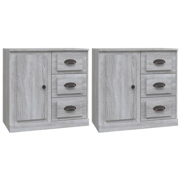 The Living Store Dressoir - Klassiek - Grijs Sonoma Eiken - 70x35.5x67.5cm - Duurzaam Hout