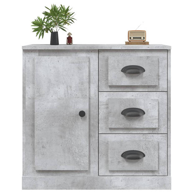 The Living Store Dressoir Bijzetkast - 70x35.5x67.5 cm - Betongrijs