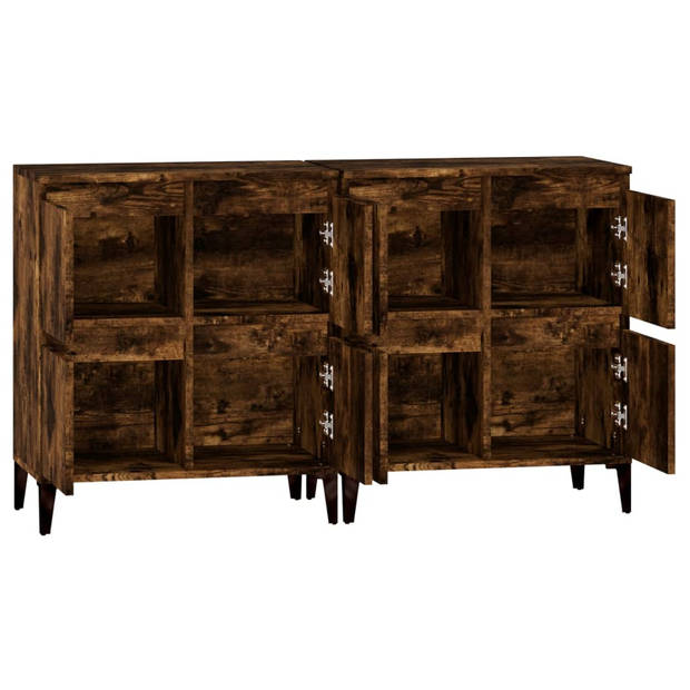 The Living Store Dressoir - Gerookt Eiken - 60 x 35 x 70 cm