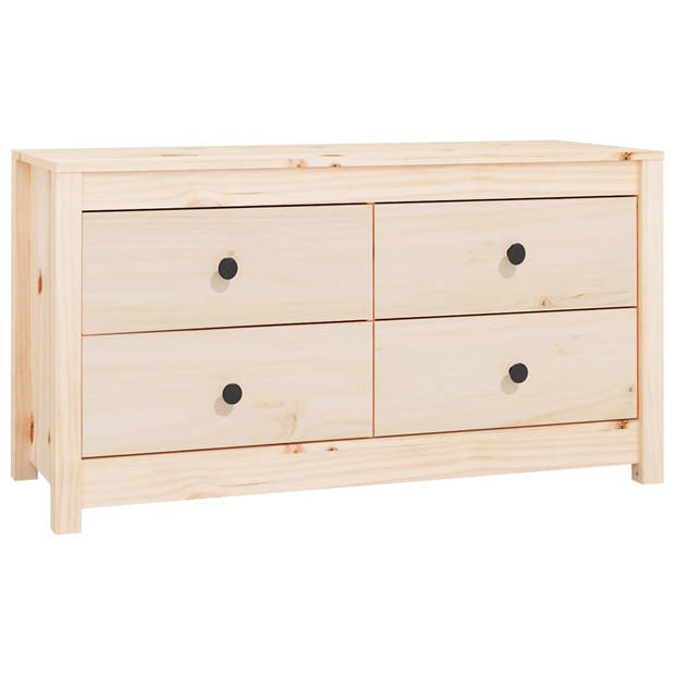 The Living Store Massief grenenhouten dressoir - 100 x 40 x 54 cm - Ruime opbergruimte