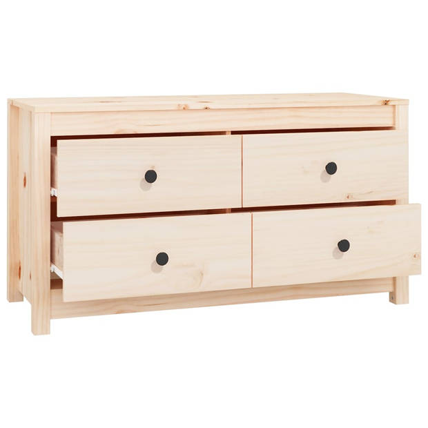 The Living Store Massief grenenhouten dressoir - 100 x 40 x 54 cm - Ruime opbergruimte