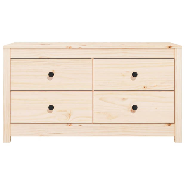 The Living Store Massief grenenhouten dressoir - 100 x 40 x 54 cm - Ruime opbergruimte