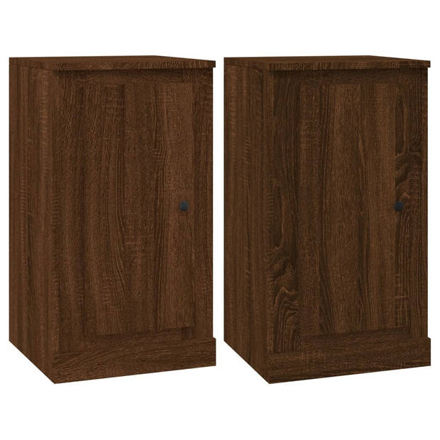 The Living Store Dressoir Classic Bruineiken - 140x35.5x67.5 cm - 3 stuks