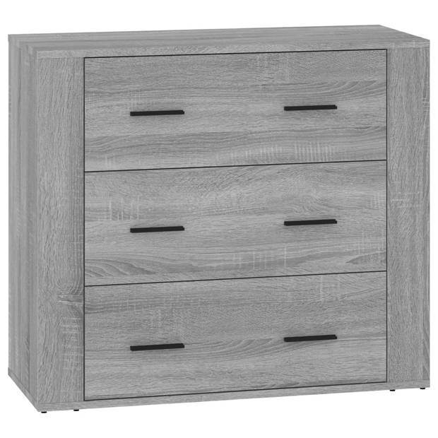 The Living Store Dressoir Classic - Grijs Sonoma Eiken - Set van 3