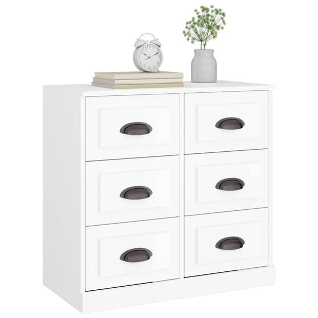 The Living Store Dressoir Cali - Wit - 70 x 35.5 x 67.5 cm - Duurzaam bewerkt hout