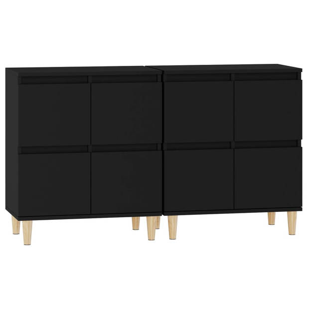 The Living Store Dressoir - Classic s - Kast - 60 x 35 x 70 cm - Zwart