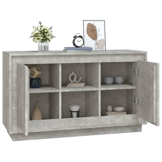 The Living Store Dressoir - Betongrijs - 102 x 35 x 60 cm - Duurzaam bewerkt hout