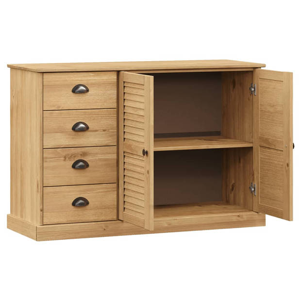 vidaXL Dressoir met lades VIGO 113x40x75 cm massief grenenhout