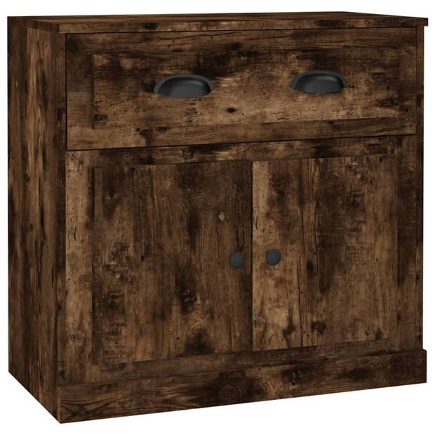 The Living Store Dressoir - Klassiek - Opbergkast - 70x35.5x67.5 cm - Gerookt eiken