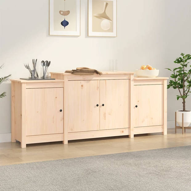 The Living Store Dressoir Landelijke Stijl - 164x37x68 cm - Massief grenenhout