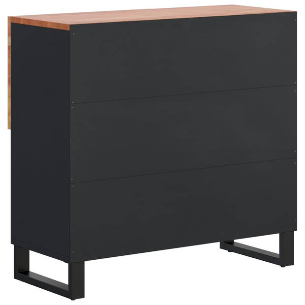 The Living Store Dressoir Massief Acaciahout - 80 x 33 x 75 cm - Opbergruimte