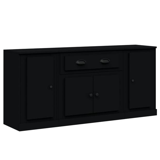 The Living Store Dressoir - Kasten - 145 x 35.5 x 67.5 cm - Zwart