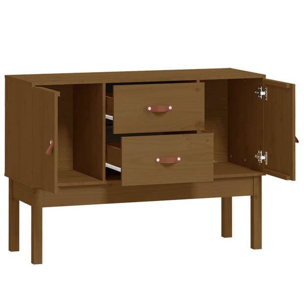 vidaXL Dressoir 110x40x78 cm massief grenenhout honingbruin