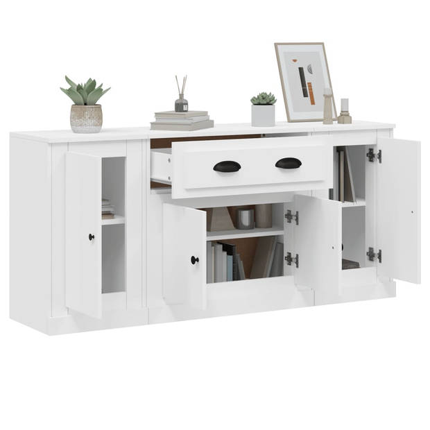 The Living Store Dressoir Classic - 145x35.5x67.5 cm - Wit