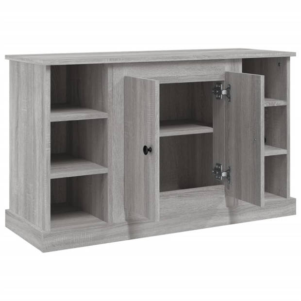 The Living Store Dressoir - Klassiek - Meubel - 100 x 35.5 x 60 cm - Kleur- Grijs sonoma eiken