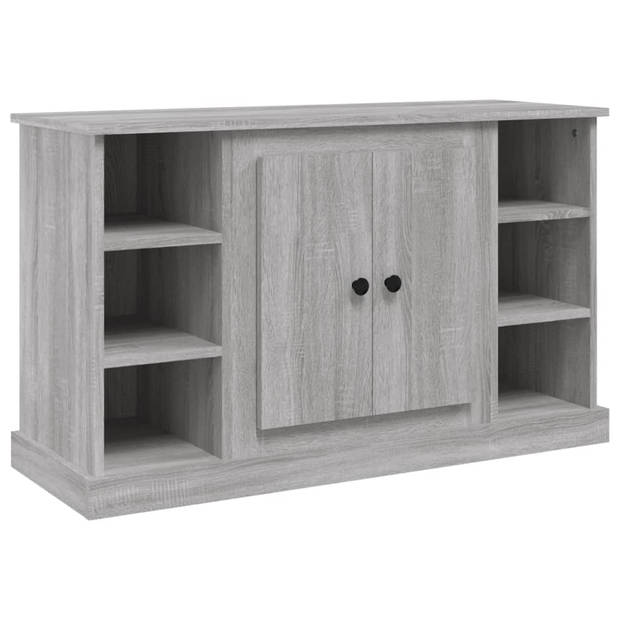 The Living Store Dressoir - Klassiek - Meubel - 100 x 35.5 x 60 cm - Kleur- Grijs sonoma eiken