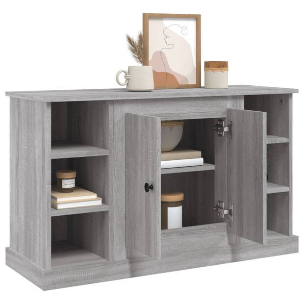 The Living Store Dressoir - Klassiek - Meubel - 100 x 35.5 x 60 cm - Kleur- Grijs sonoma eiken