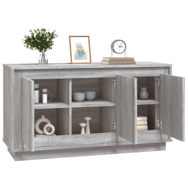 The Living Store Dressoir - klassiek - meubelen - Afmetingen- 102 x 35 x 55 cm - Kleur- grijs sonoma eiken