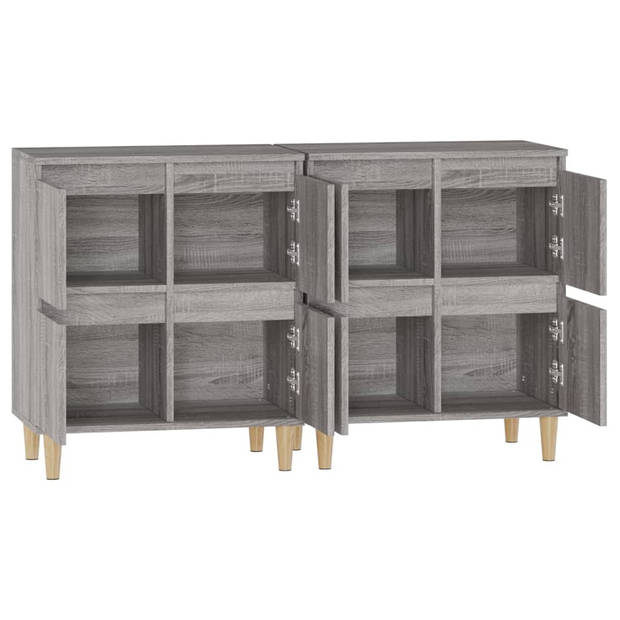 The Living Store Dressoir - Classic - Meubels - 60 x 35 x 70 cm - Grijs Sonoma eiken